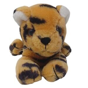Dakin Vintage Baby Tiger Zoo Big Cat‎ 1985 Stuffed Animal Plush Toy 7"